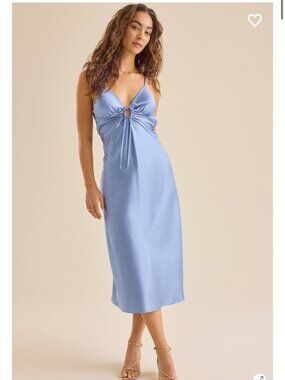 daphne satin dress altar'd state Daphne Dress in Navy
